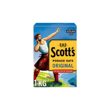 Scott’s Porage Original Oats 1kg pack – traditional Scottish rolled oats for creamy porridge